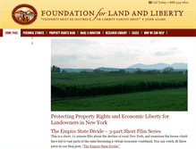 Tablet Screenshot of landandlibertyfoundation.org